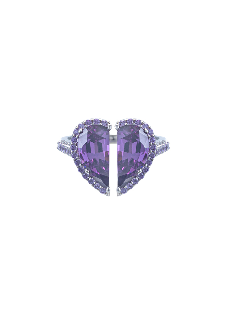 DECONSTRUCTION COLLECTION BISECTED HEART RING